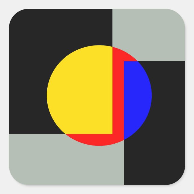 Full moon square sticker (Front)