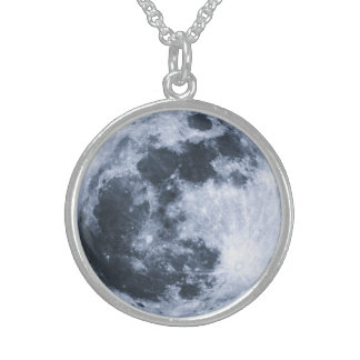 Full Moon Sterling Silver Necklace