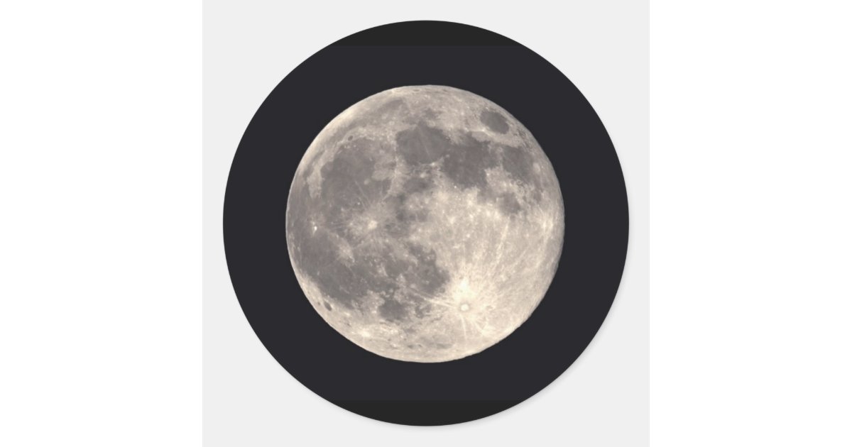 Full Moon Sticker | Zazzle