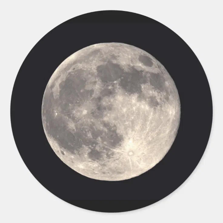 Full Moon Sticker | Zazzle