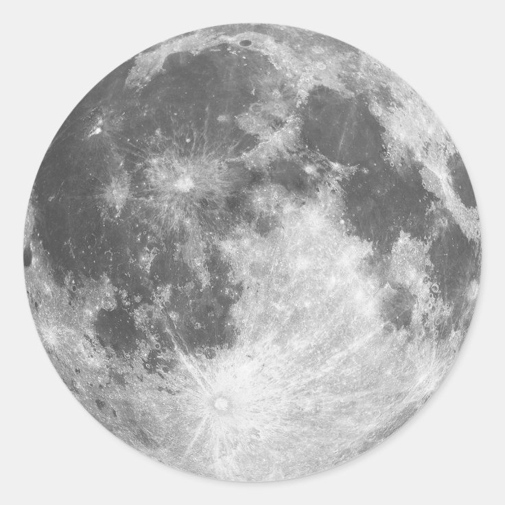 Full Moon Sticker | Zazzle