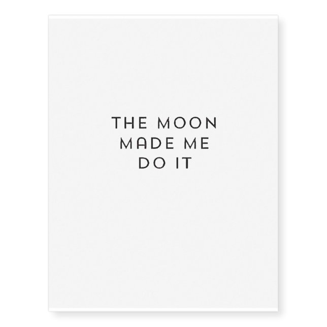 Full moon temporary tattoos (Front)