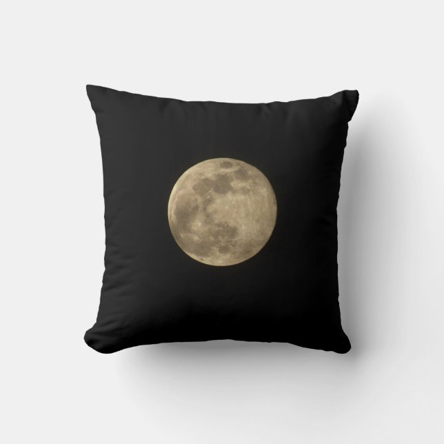 Full Moon  Throw Pillow (Front)