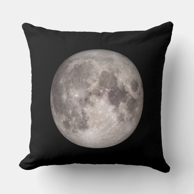Full Moon Throw Pillow (Front)