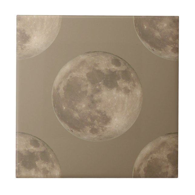 Full Moon Tiles Cool Moon Ceramic Tiles Moon Decor (Front)