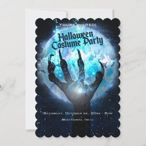 Full Moon Transformation Halloween Party Invitation | Zazzle
