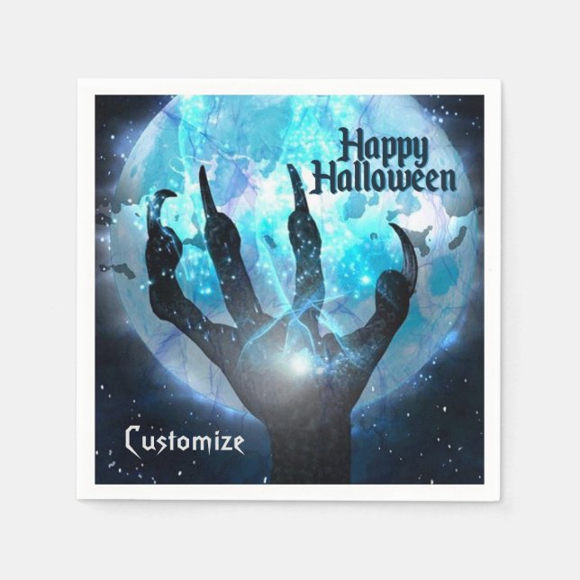 Full Moon Transformation Halloween Party Napkins (Front)
