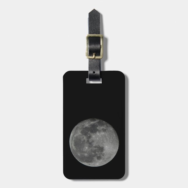 Full Moon Travel Luggage Tag (Front Vertical)