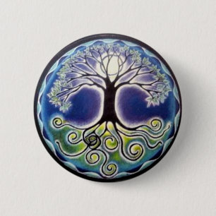 Full Moon Tree of Life Button