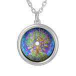 Full Moon Tree Of Life Mandala Pendant. Silver Plated Necklace at Zazzle