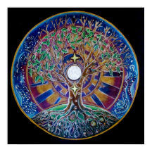 Full Moon Tree of Life Mandala Poster