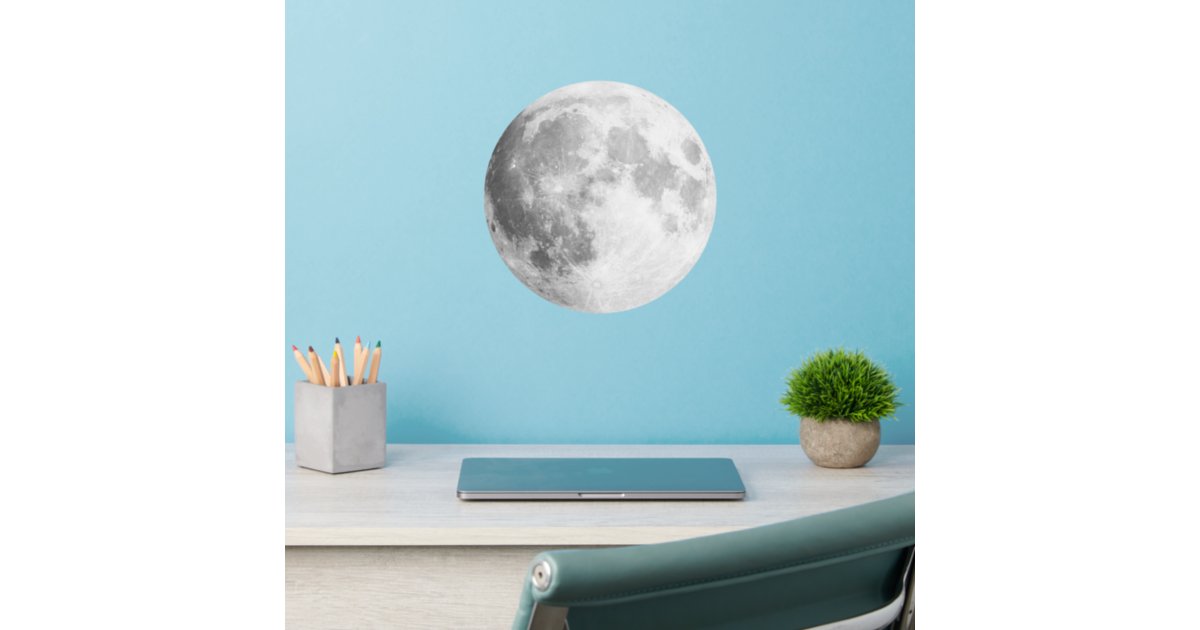 Full Moon Wall Decal | Zazzle