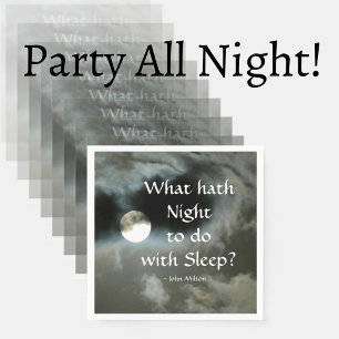 Full Moon What has Night to do with Sleep Napkins