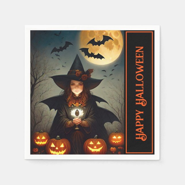 Full Moon Witch Napkins (Front)