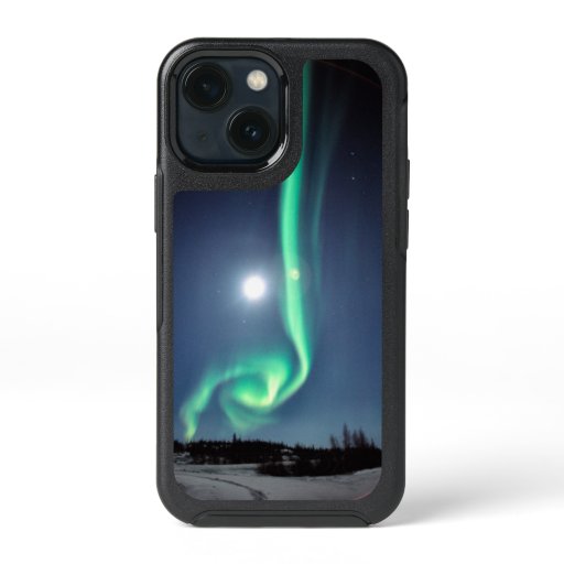 Full Moon With Aurora | Yellowknife Canada iPhone 13 Mini Case