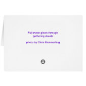 Full moon with clouds cards (Back Horizontal)