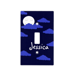 Full Moon with Clouds Light Switch Cover