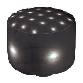 Full Moon with Mist Design on Pouf