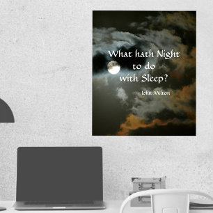 Full Moon with Nighttime quote Nightshift Poster