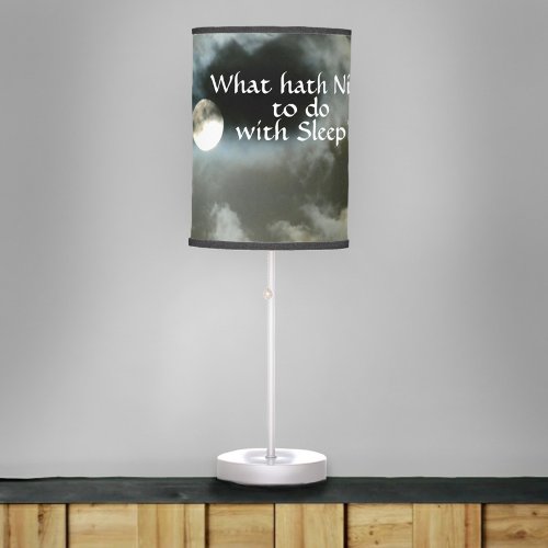 Full Moon with Nighttime quote Table Lamp
