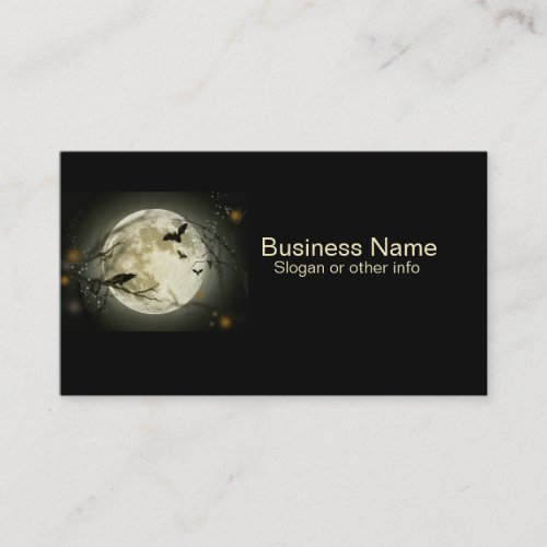 Full Moon with Raven professional Business Card