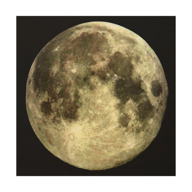 Full Moon Wood Wall Art (Front)