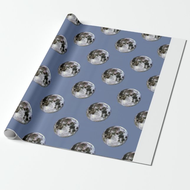 Full Moon Wrapping Paper (Unrolled)