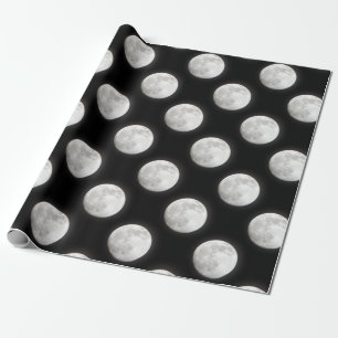full moon wrapping paper