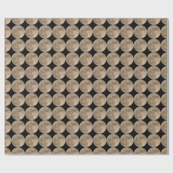 Full Moon Wrapping Paper Romantic Moon Gift Paper | Zazzle