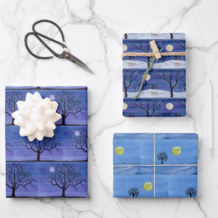 Full Moon Wrapping Paper Sheets