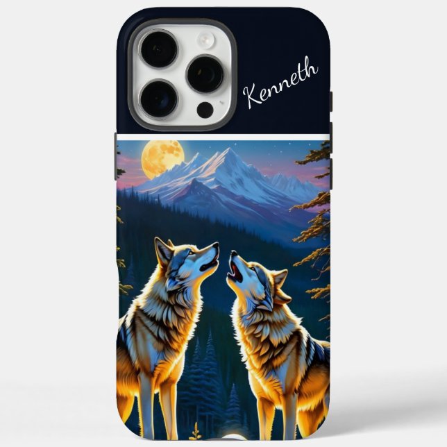 Full Moon's Light on Wolf's Case-Mate iPhone Case (Back)