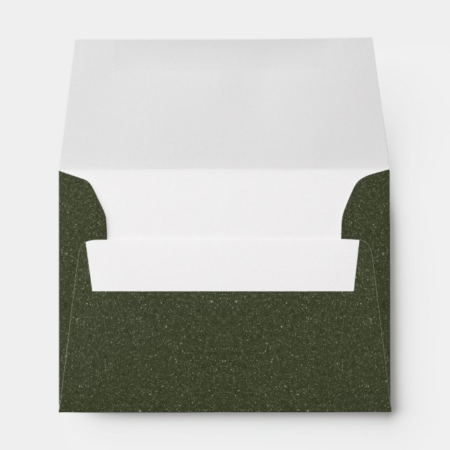 Full Moss Green Textured Envelope – Customizable (Back (Bottom))