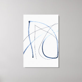 Full Motion, Minimalist Abstract Line Art Canva Canvas Print