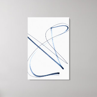Full Motion, Minimalist Abstract Line Art Canva Canvas Print