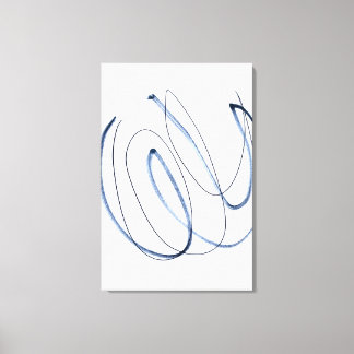 Full Motion, Minimalist Abstract Line Art Canva Canvas Print