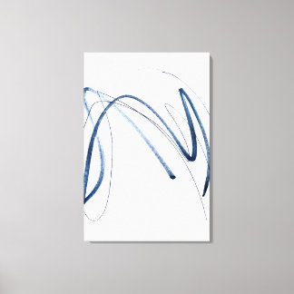 Full Motion, Minimalist Abstract Line Art Canva Canvas Print