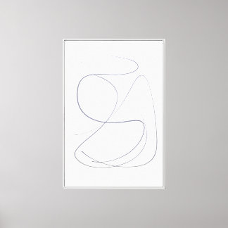 Full Motion, Minimalist Abstract Line Art Framed Canvas Print