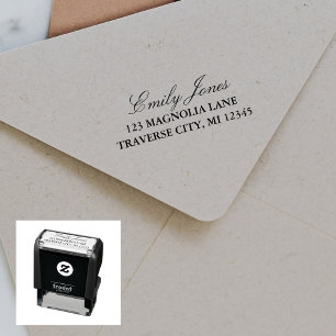Full Name Fancy Return Address Self-inking Stamp