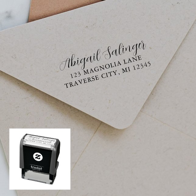 Full Name Fancy Return Address Self-inking Stamp (Creator Uploaded)