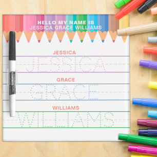 Full Name Writing Practice Dry Erase Board