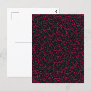 Full Neon Grid Postcard (Black) – Customizable
