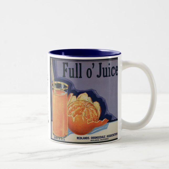Full O Juice Oranges Two-Tone Coffee Mug (Right)