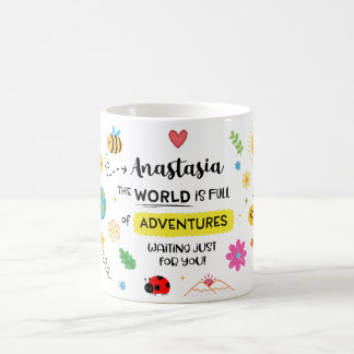 “Full of Adventures” Personalised Print Blank Coffee Mug