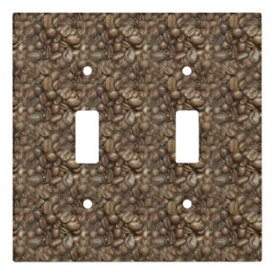 Full of Coffee Beans Double Switch Plate