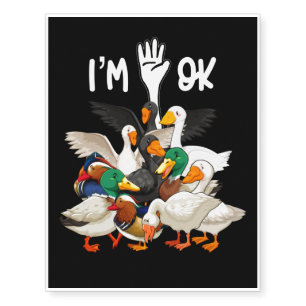 Full Of Ducks I’m Ok Temporary Tattoos
