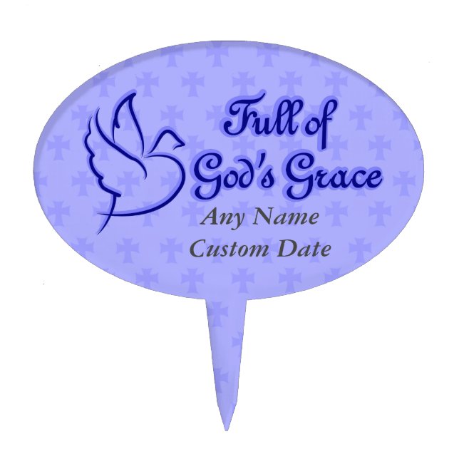 Full of God's Grace Cake Topper (Front)