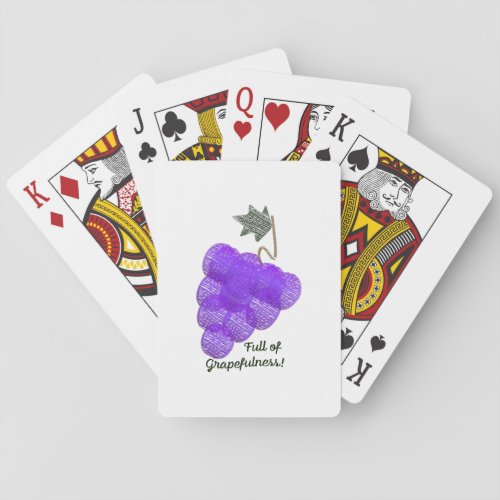 Full of Grapefulness Grapes Poker Cards