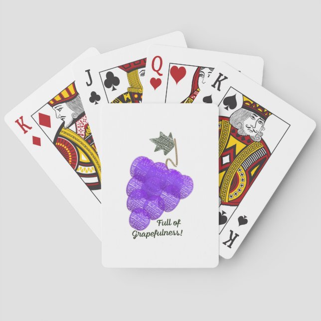 Full of Grapefulness Grapes Poker Cards (Back)