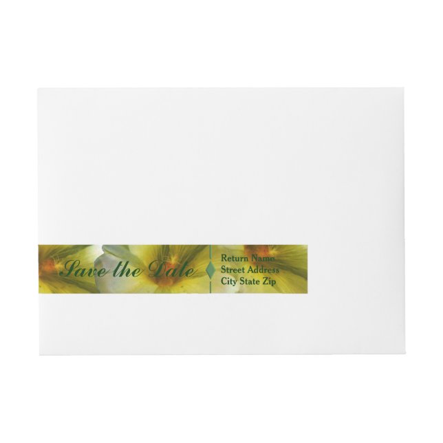 Full of Happiness Save the Date Wrap Around Address Label (Front)