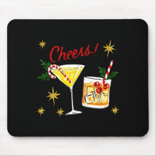 Full Of Holiday Srit Cheers Martini Christmas Drin Mouse Pad
